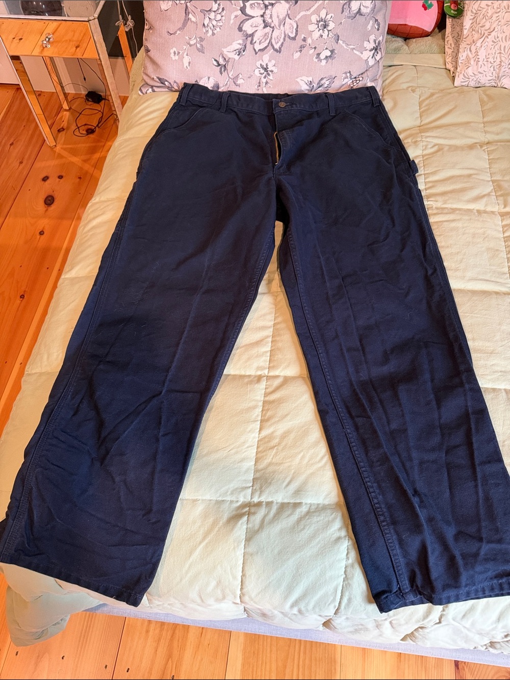 Carhartt Men's Cargo Pants in Navy Blue